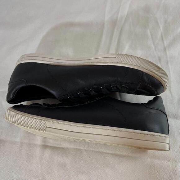 Coach Womens Shoes Size 7 B Black Leather Sneakers  Lace Up - Picture 8 of 13